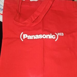 Panasonic Red Tote Bag with White Logo